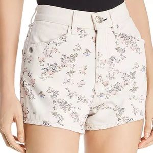 - Rag & Bone Ellie Floral Print Denim Shorts